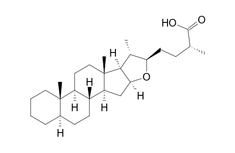 1H-Naphth[2',1':4,5]indeno[2,1-b]furan, furostan-26-oic acid deriv.