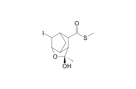 Methyl (3.alpha.-methyl-3.beta.-hydroxyl-9-iodo-2-oxa)tricyclo[4.2.1.0(4,8)]nonane-5-thiocarboxylate