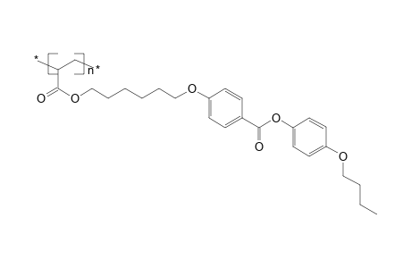 Poly[1-(butoxy-1,4-phenyleneoxy-1,4-benzoyloxyhexamethyleneoxycarbonyl)ethylene]