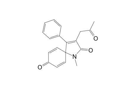 1-Methyl-3-(2-oxopropyl)-4-phenyl-1-azaspiro[4.5]deca-3,6,9-triene-2,8-dione