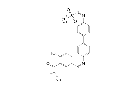 Benzoic acid, 2-hydroxy-5-[[4'-(sulfoazo)[1,1'-biphenyl]-4-yl]azo]-, disodium salt