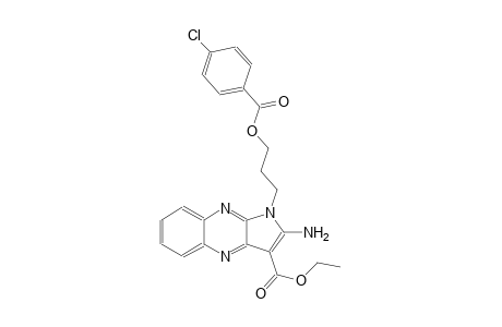 ethyl 2-amino-1-{3-[(4-chlorobenzoyl)oxy]propyl}-1H-pyrrolo[2,3-b]quinoxaline-3-carboxylate
