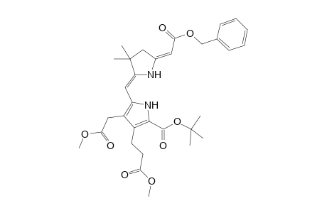 5-[(Z)-[(5E)-3,3-dimethyl-5-(2-oxo-2-phenylmethoxyethylidene)-2-pyrrolidinylidene]methyl]-4-(2-methoxy-2-oxoethyl)-3-(3-methoxy-3-oxopropyl)-1H-pyrrole-2-carboxylic acid tert-butyl ester