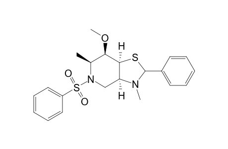 (3aS,6S,7R,7aS)-7-Methoxy-3,6-dimethyl-2-phenyl-5-(phenylsulfonyl)octahydro[1,3]thiazolo[4,5-c]pyridine