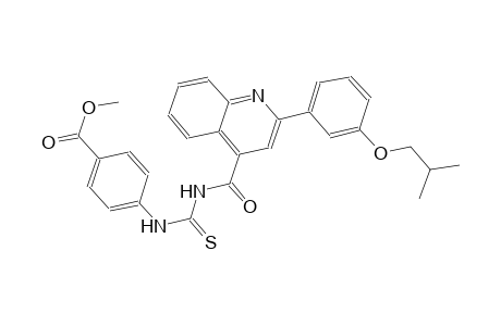 methyl 4-{[({[2-(3-isobutoxyphenyl)-4-quinolinyl]carbonyl}amino)carbothioyl]amino}benzoate