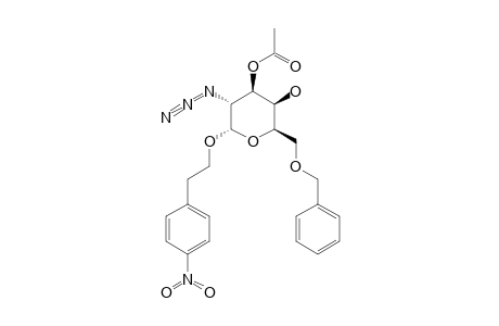 acetic acid [(2R,3R,4R,5R,6S)-5-azido-2-(benzyloxymethyl)-3-hydroxy-6-[2-(4-nitrophenyl)ethoxy]tetrahydropyran-4-yl] ester
