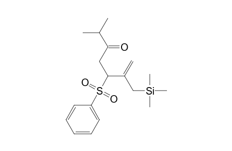 6-Hepten-3-one, 2-methyl-5-(phenylsulfonyl)-6-[(trimethylsilyl)methyl]-, (R)-