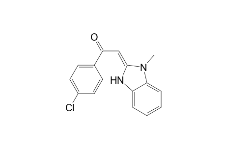 (2E)-1-(4-chlorophenyl)-2-(3-methyl-1H-benzimidazol-2-ylidene)ethanone