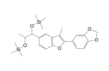 1-[2-(1,3-Benzodioxol-5-yl)-3-methyl-1-benzofuran-5-yl]propane-1,2-diol, 2tms derivative