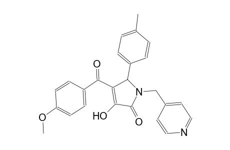 2H-pyrrol-2-one, 1,5-dihydro-3-hydroxy-4-(4-methoxybenzoyl)-5-(4-methylphenyl)-1-(4-pyridinylmethyl)-