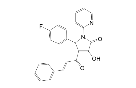 2-(4-fluorophenyl)-4-hydroxy-3-[(E)-1-oxo-3-phenylprop-2-enyl]-1-(2-pyridinyl)-2H-pyrrol-5-one