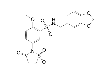 benzenesulfonamide, N-(1,3-benzodioxol-5-ylmethyl)-5-(1,1-dioxido-3-oxo-2-isothiazolidinyl)-2-ethoxy-