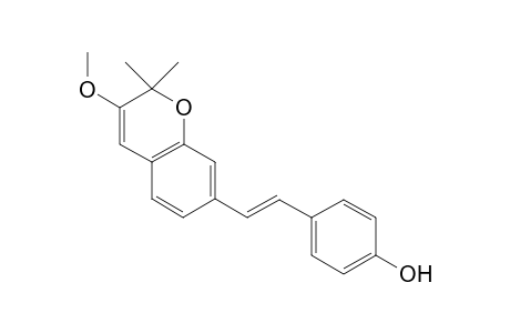 4-Hydroxy-5'-methoxy-6",6"-dimethylpyran[2",3" : 3',4']stilbene