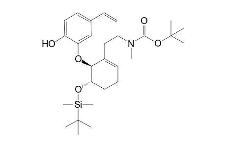 tert-Butyl (2-((5S,6S)-5-((tert-butyldimethylsilyl)oxy)-6-(2-hydroxy-5-vinylphenoxy)cyclohex-1-en-1-yl)ethyl)(methyl)carbamate