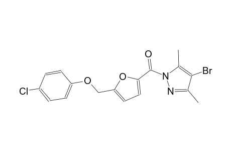 4-bromo-1-{5-[(4-chlorophenoxy)methyl]-2-furoyl}-3,5-dimethyl-1H-pyrazole