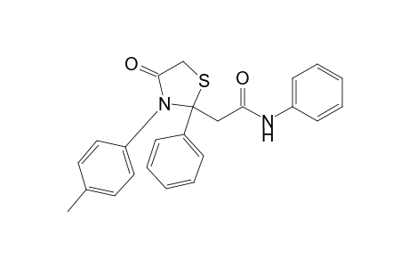 2-[3-(4-methylphenyl)-4-oxidanylidene-2-phenyl-1,3-thiazolidin-2-yl]-N-phenyl-ethanamide