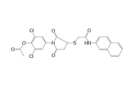 2,6-dichloro-4-(3-{[2-(2-naphthylamino)-2-oxoethyl]sulfanyl}-2,5-dioxo-1-pyrrolidinyl)phenyl acetate