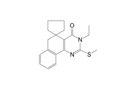 3-ethyl-2-(methylthio)-3H-spiro[benzo[h]quinazoline-5,1'-cyclopentan]-4(6H)-one