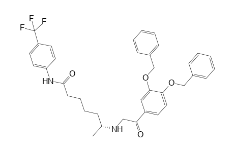 (R)-6-{[3,4-bis(benzyloxy)phenacyl]amino}-N-(p-trifluoromethyl phenyl}heptanamide