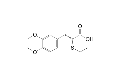 3,4-dimethoxy-alpha-(ethylthio)cinnamic acid