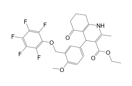 ethyl 4-{4-methoxy-3-[(2,3,4,5,6-pentafluorophenoxy)methyl]phenyl}-2-methyl-5-oxo-1,4,5,6,7,8-hexahydro-3-quinolinecarboxylate