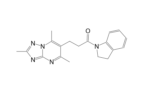 [1,2,4]triazolo[1,5-a]pyrimidine, 6-[3-(2,3-dihydro-1H-indol-1-yl)-3-oxopropyl]-2,5,7-trimethyl-