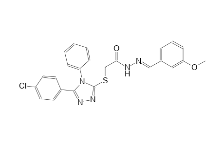 acetic acid, [[5-(4-chlorophenyl)-4-phenyl-4H-1,2,4-triazol-3-yl]thio]-, 2-[(E)-(3-methoxyphenyl)methylidene]hydrazide