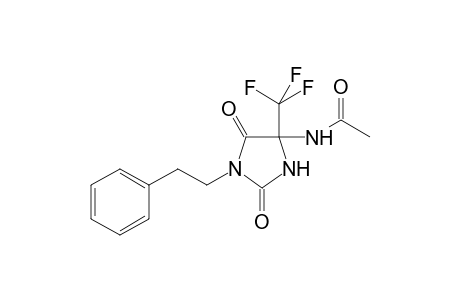 Acetamide, N-(2,5-dioxo-1-phenethyl-4-trifluoromethylimidazolidin-4-yl)-
