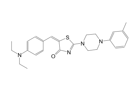 (5E)-5-[4-(diethylamino)benzylidene]-2-[4-(3-methylphenyl)-1-piperazinyl]-1,3-thiazol-4(5H)-one