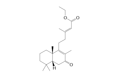 (E)-3-Methyl-5-((4aR,8aS)-2,5,5,8a-tetramethyl-3-oxo-3,4,4a,5,6,7,8,8a-octahydro-naphthalen-1-yl)-pent-2-enoic acid ethyl ester