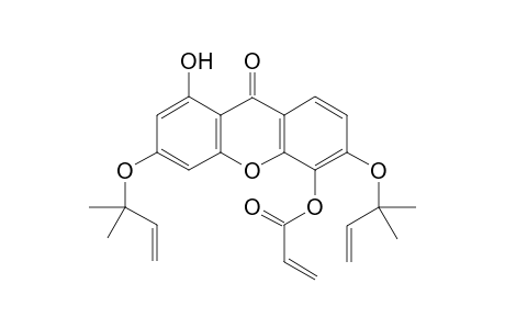 5-Acryloyloxy-1-hydroxy-3,6-bis(2-methylbut-3-en-2-yloxy)-9H-xanthen-9-one