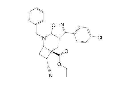 ETHYL-(3ARS,4ASR,5RS,6ASR,7ASR)-7-BENZYL-3-(P-CHLOROPHENYL)-5-CYANO-3A,4,4A,5,67,7A-OCTAHYDRO-CYCLOBUT-[B]-ISOXAZOLO-[4,5-E]-PYRIDIN-4A-CARBOXAMIDE