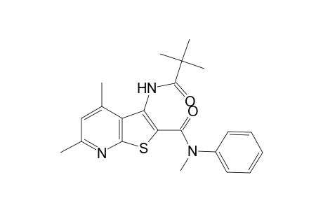 3-(2,2-dimethylpropanamido)-N,4,6-trimethyl-N-phenylthieno[2,3-b]pyridine-2-carboxamide