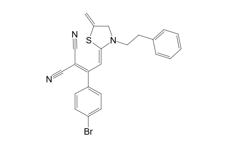 3-(4-BROMOPHENYL)-2-CYANO-4-(5-METHYLENE-3-PHENETHYLTHIAZOLIDIN-2-YLIDENE)-BUT-2-ENENITRILE