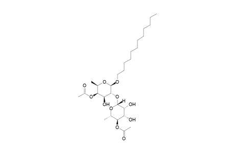 Dodecyl 4-O-Acetyl-2-O-(4-O-acetyl-6-deoxy-.alpha.-l-mannopyranosyl)-6-deoxy-.beta.-D-galactopyranoside