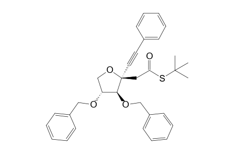 2-[(2R,3S,4R)-2-(2-phenylethynyl)-3,4-bis(phenylmethoxy)-2-oxolanyl]ethanethioic acid S-tert-butyl ester