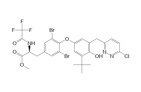 L-Tyrosine, 3,5-dibromo-O-[3-[(6-chloro-3-pyridazinyl)methyl]-5-(1,1-dimethylethyl)-4-hydroxyphenyl]-N-(trifluoroacetyl)-, methyl ester