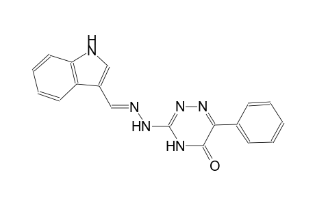 1H-indole-3-carboxaldehyde, (4,5-dihydro-5-oxo-6-phenyl-1,2,4-triazin-3-yl)hydrazone