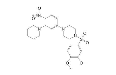 1-[(3,4-dimethoxyphenyl)sulfonyl]-4-[4-nitro-3-(1-piperidinyl)phenyl]piperazine