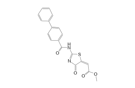 methyl (2E)-(2-[([1,1'-biphenyl]-4-ylcarbonyl)amino]-4-oxo-1,3-thiazol-5(4H)-ylidene)ethanoate