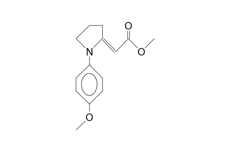 (E)-(1-<4-Methoxy-phenyl>-2-pyrrolidinylidene)-acetic acid, methyl ester