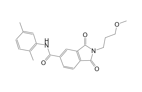 N-(2,5-dimethylphenyl)-2-(3-methoxypropyl)-1,3-dioxo-5-isoindolinecarboxamide