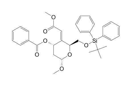METHYL-3-O-BENZOYL-6-O-(TERT.-BUTYLDIPHENYLSILYL)-2,4-DIDEOXY-4-C-[Z-(METHOXYCARBONYL)-METHYLENE]-ALPHA-D-ERYTHRO-HEXOPYRANOSIDE