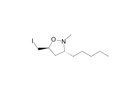 trans-2-methyl-3-pentyl-5-(iodomethyl)isoxazolidine