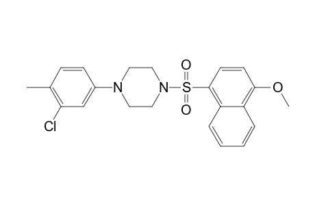 1-(3-Chloranyl-4-methyl-phenyl)-4-(4-methoxynaphthalen-1-yl)sulfonyl-piperazine