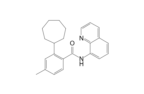 2-Cycloheptyl-4-methyl-N-(quinolin-8-yl)benzamide