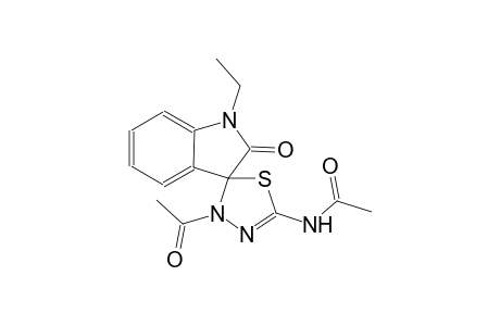 N-(3'-acetyl-1-ethyl-2-oxo-3'H-spiro[indoline-3,2'-[1,3,4]thiadiazol]-5'-yl)acetamide