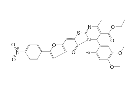 5H-thiazolo[3,2-a]pyrimidine-6-carboxylic acid, 5-(2-bromo-4,5-dimethoxyphenyl)-2,3-dihydro-7-methyl-2-[[5-(4-nitrophenyl)-2-