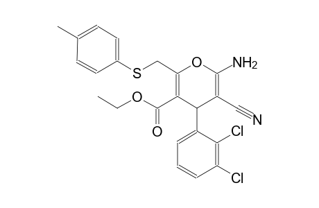 ethyl 6-amino-5-cyano-4-(2,3-dichlorophenyl)-2-{[(4-methylphenyl)sulfanyl]methyl}-4H-pyran-3-carboxylate