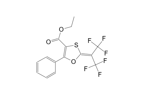 ethyl 5-phenyl-2-[2,2,2-trifluoro-1-(trifluoromethyl)ethylidene]-1,3-oxathiole-4-carboxylate